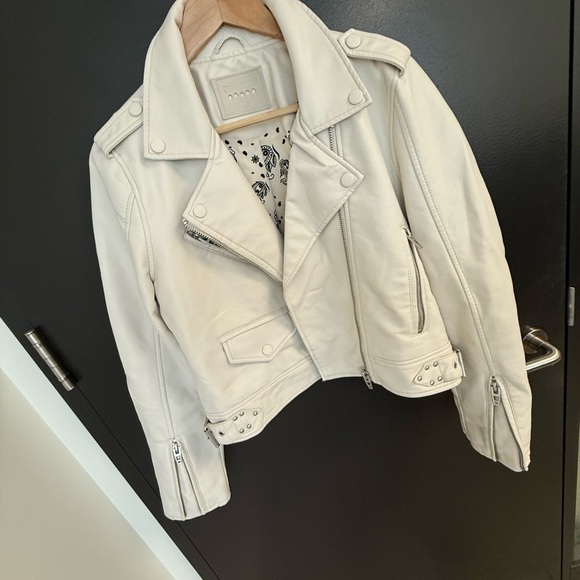 Blank NYC M (Anthropologie) vegan leather worn once! Biker Jacket-great hardware - Picture 3 of 15